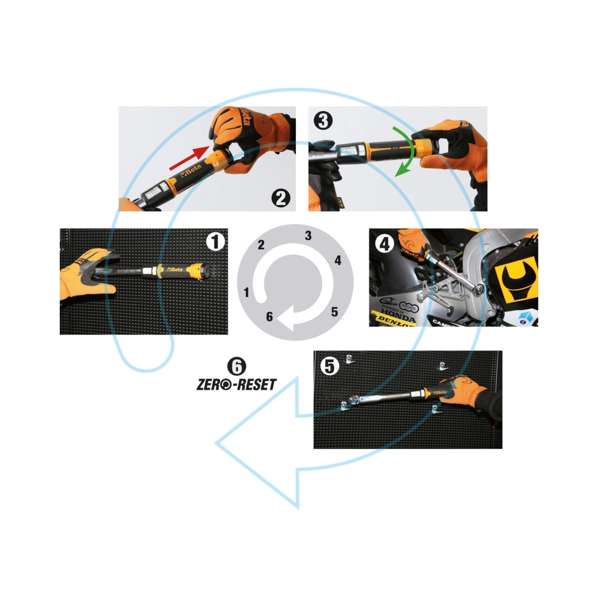 Beta ZERO - RESET click - type torque wrench with push - through ratchet, for right - /left - hand tightening - 667/20 - WEB-006670720 - Beta - Trade Counter Direct