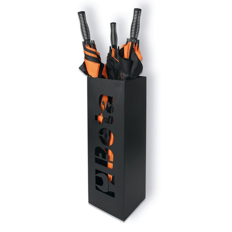 Betacollection Umbrella Stand Black Galvanized And Painted With Drip Tray - 9520P - WEB-095200100 - BETACollection - Trade Counter Direct