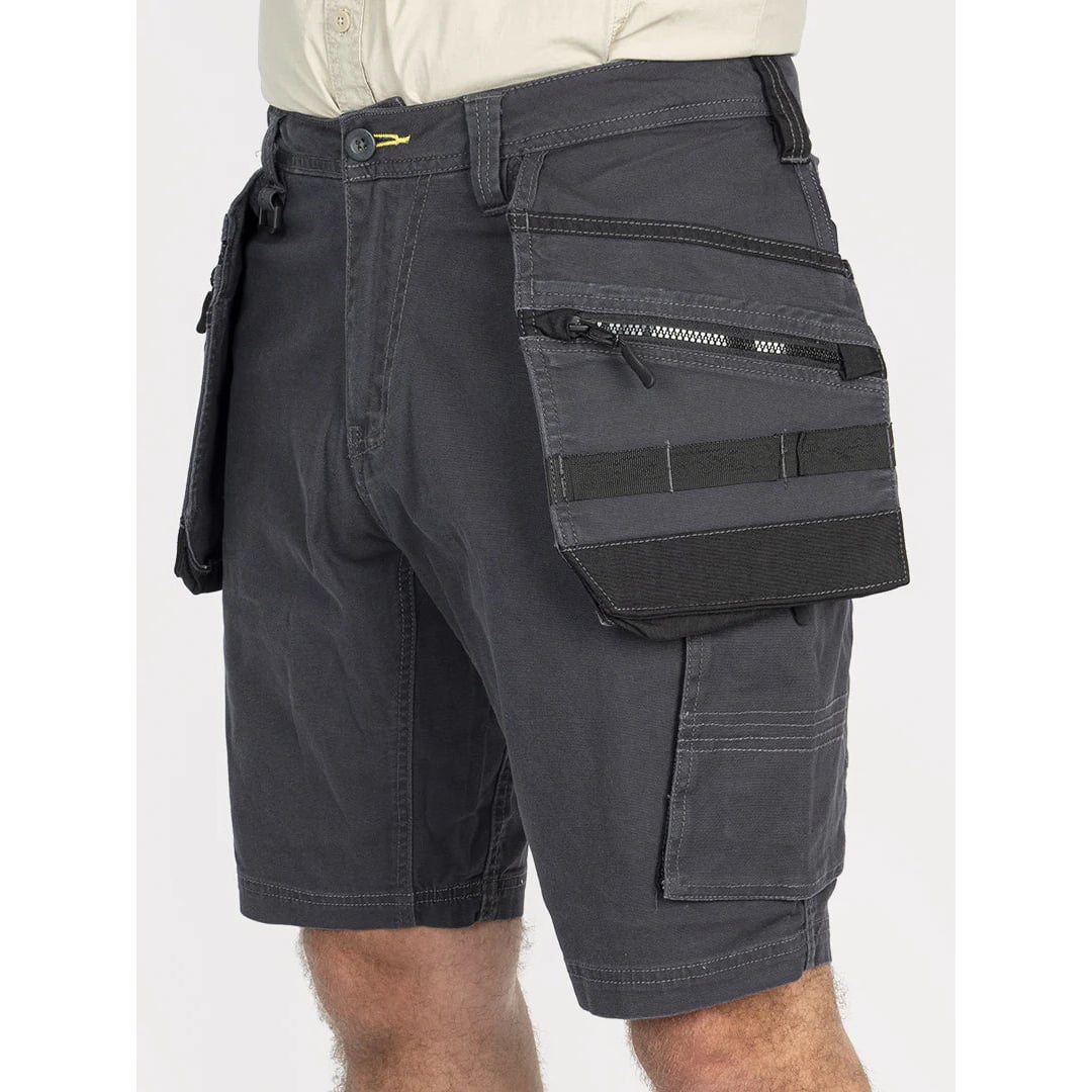 Bisley Flex & Move Stretch Utility Cargo Shorts With Holster Pockets - Charcoal - UKSHC1336_BCCGR72 - Bisley Workwear UK - Trade Counter Direct