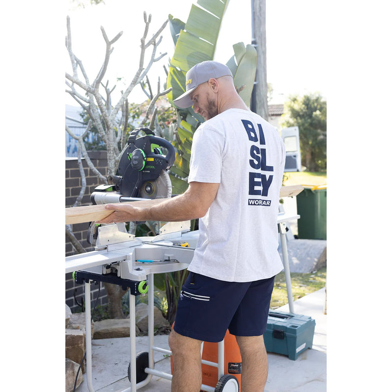 Bisley Shorts Flex & Move™ 4 - Way Stretch Elastic Waist Cargo - BSHC1333_BBLKR77 - Bisley Workwear UK - Trade Counter Direct