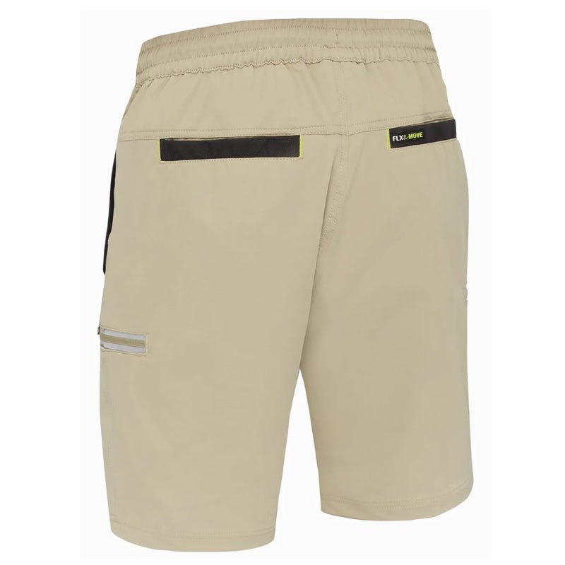 Bisley Shorts Flex & Move™ 4 - Way Stretch Elastic Waist Cargo - BSHC1333_BBLKR77 - Bisley Workwear UK - Trade Counter Direct