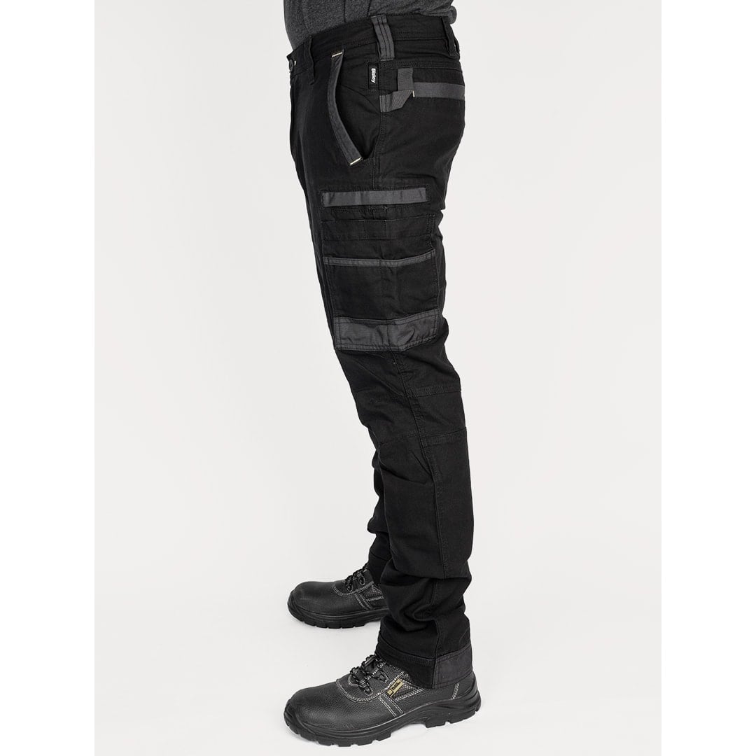 Bisley Workwear Flex & Move Stretch Utility Cargo Trousers - Black - UKPC6331_BBLKR32 - Bisley Workwear UK - Trade Counter Direct