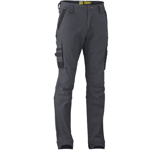Bisley Workwear Flex & Move Stretch Utility Cargo Trousers - Charcoal - UKPC6331_BCCGR32 - Bisley Workwear UK - Trade Counter Direct