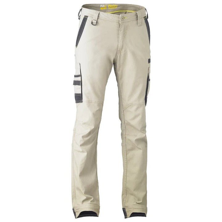 Bisley Workwear Flex & Move Stretch Utility Cargo Trousers - Stone - UKPC6331_BSTNR32 - Bisley Workwear UK - Trade Counter Direct