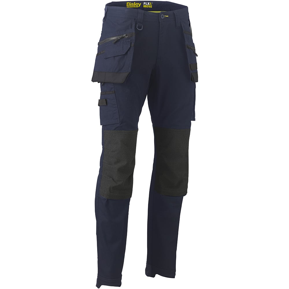 Bisley Workwear Flex & Move Stretch Utility Cargo Trousers with Tools Holster Pockets - Navy - UKPC6336_BPCTS34 - Bisley Workwear UK - Trade Counter Direct