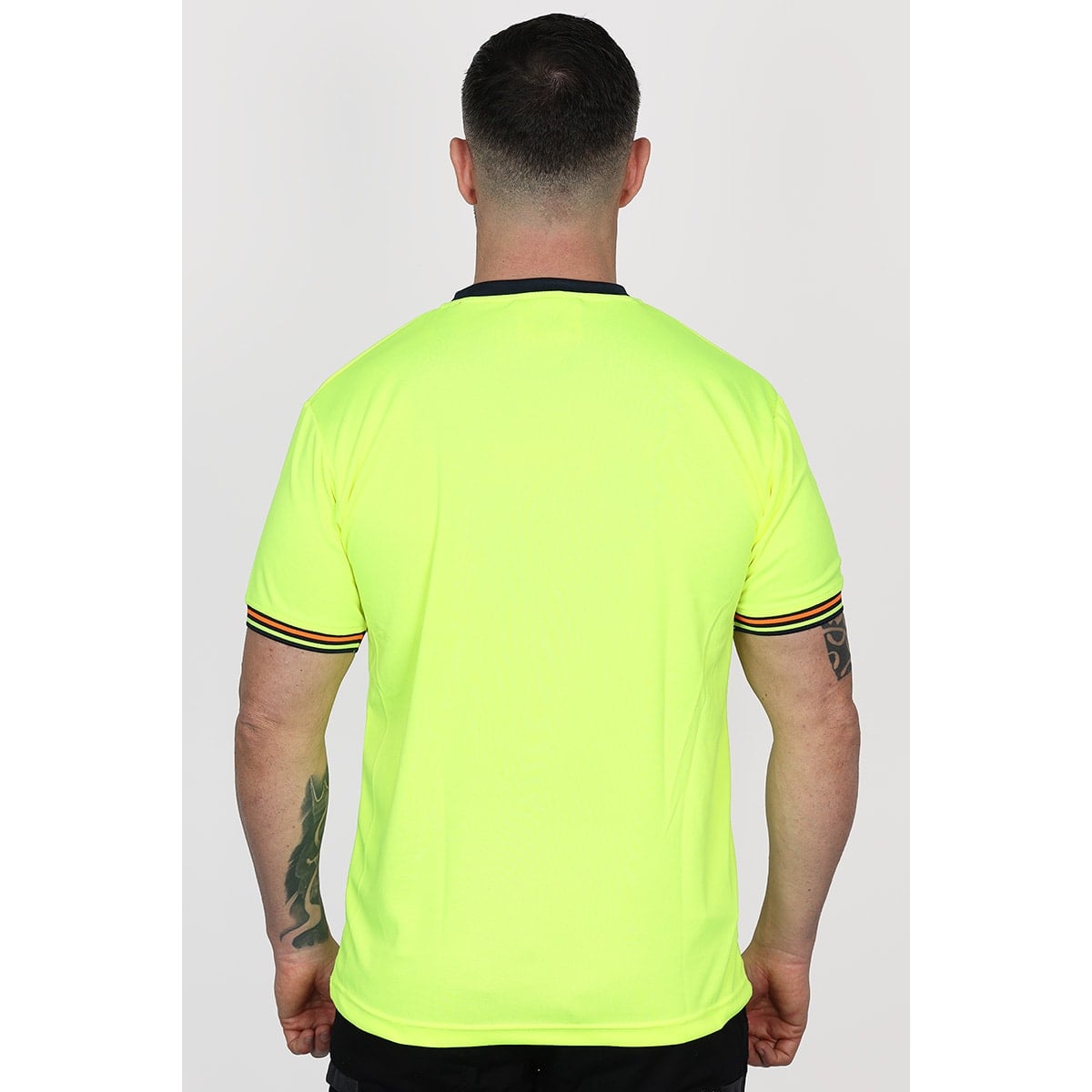 Bisley Workwear Hi - Vis Polyester Mesh Short Sleeve Tee - Yellow - UKK1220_BF51XS - Bisley Workwear UK - Trade Counter Direct