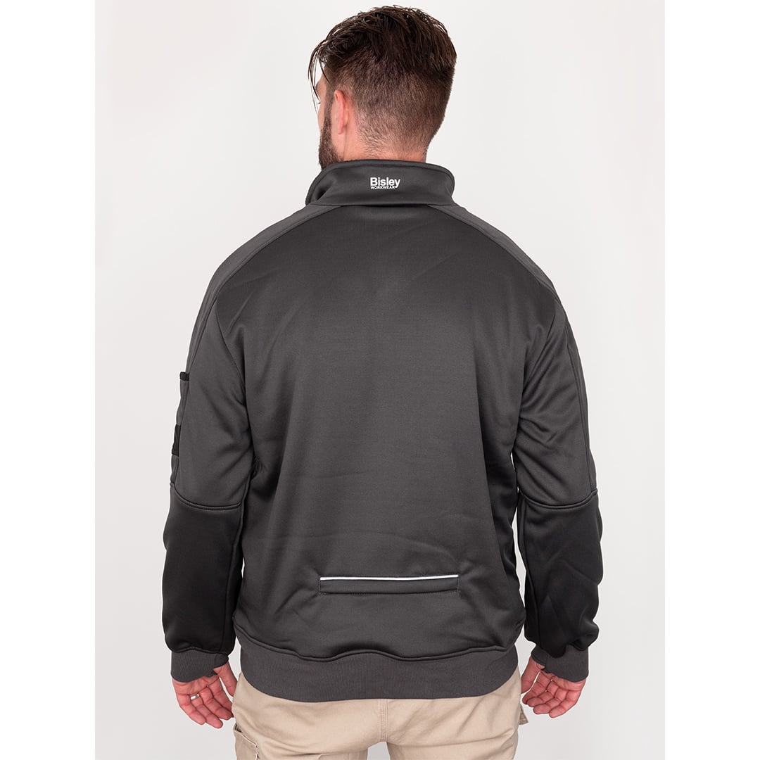 Bisley Workwear Work Fleece 1/4 Zip Front Pullover With Sherpa Lining - Charcoal - UKK6924_BCCGS - Bisley Workwear UK - Trade Counter Direct