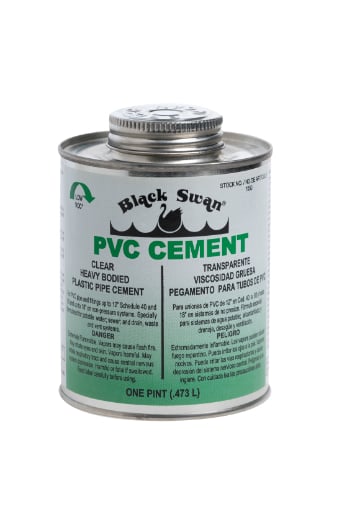 Black Swan PVC Cement Heavy Bodied 1 Pint 473ml - PVC5 - MV-PVC5 - Mark Vitow - Trade Counter Direct