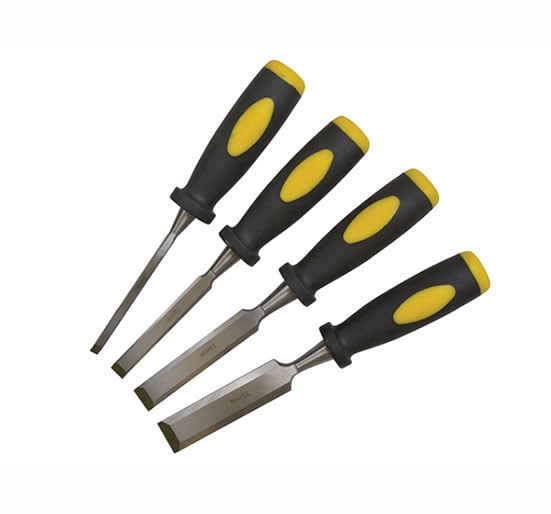 BlueSpot Tools Chisel Set Double Colour Handle 4 - Piece - Chisel S - B/S28004 - BlueSpot Tools - Trade Counter Direct