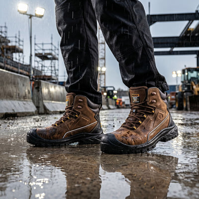 Buckbootz BSH016 Buckshot Waterproof Safety Lace Boots – Brown