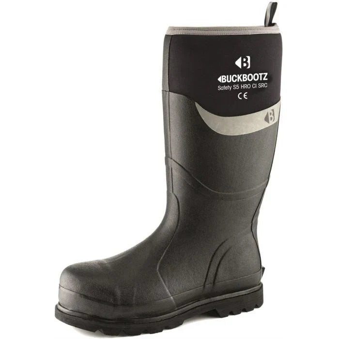 Buckbootz BBZ6000 Insulated Safety Wellington Boots - BBZ6000BK-07 - Buckbootz - Trade Counter Direct