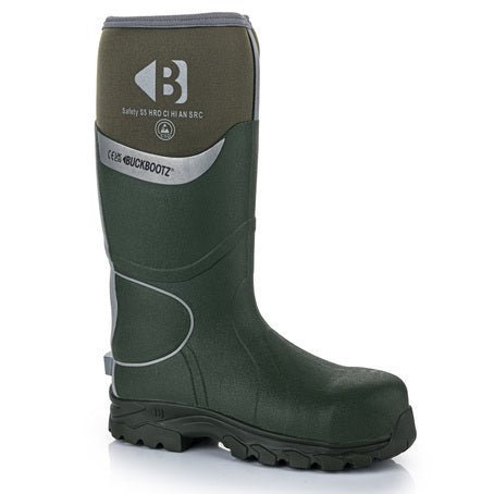 Buckbootz BBZ8000 360° High Visibility Neoprene/Rubber Safety Wellington Boot with Ankle Protection - BBZ8000GR-03 - Buckbootz - Trade Counter Direct
