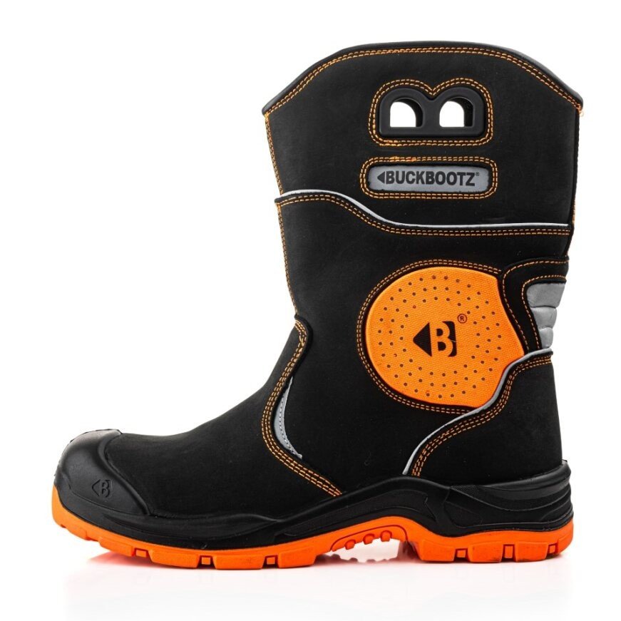 Buckbootz BVIZ5BKOR Buckzviz Rigger Boot – Black / Hi - Vis Orange - BVIZ5BKOR-06 - Buckbootz - Trade Counter Direct