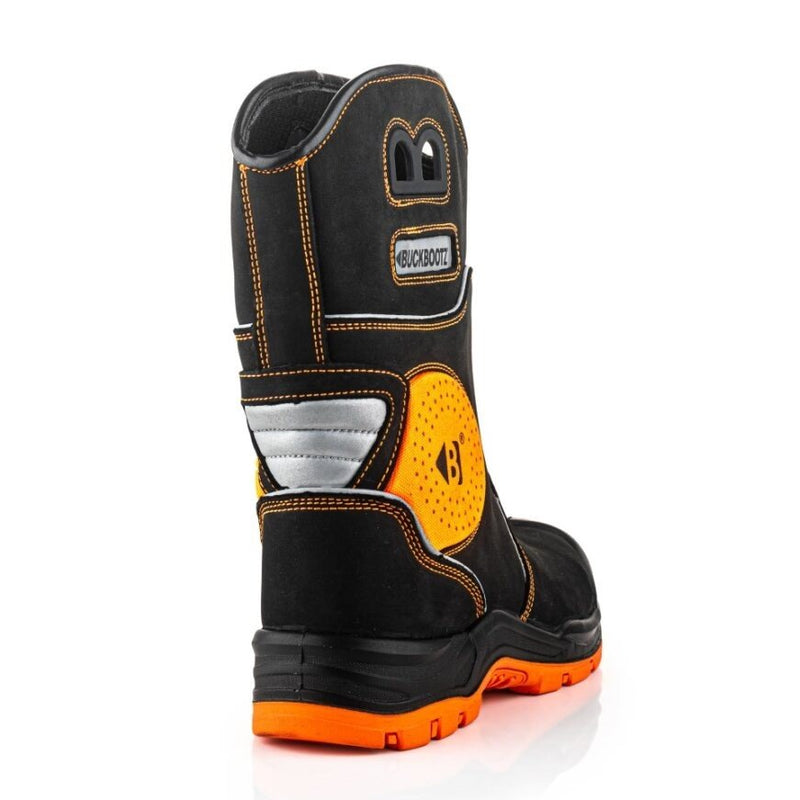 Buckbootz BVIZ5 Buckzviz S7S Safety Rigger Boots – Black/Hi-Vis Orange – product image 3