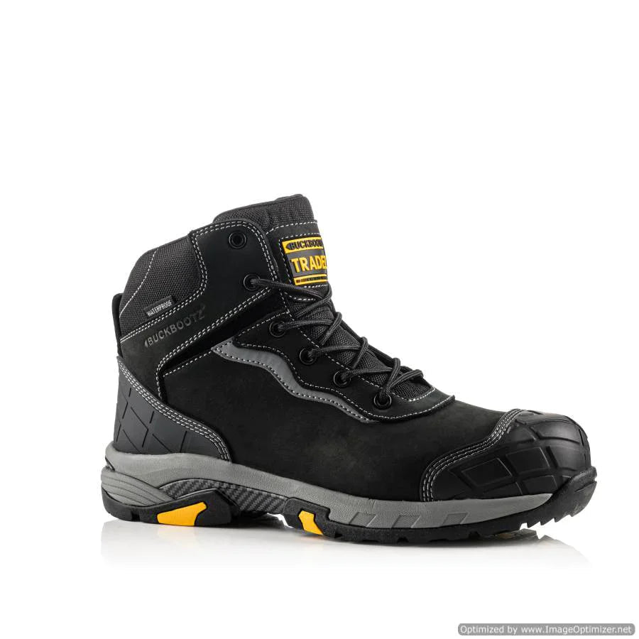 Buckbootz TRADEZ BLITZ S3 SRC Lightweight Waterproof Safety Lace Boot - BLITZBK-06 - Buckbootz - Trade Counter Direct