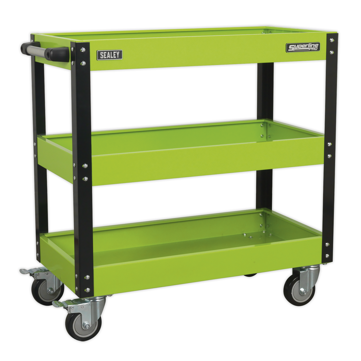Sealey CX110HV Workshop Trolley 3-Level Heavy-Duty - Hi-Vis Green