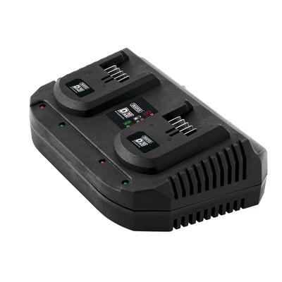 D20 20V Li-ion Fast Twin Battery Charger, 2 x 3.5A - DR-92239 - Draper - Trade Counter Direct