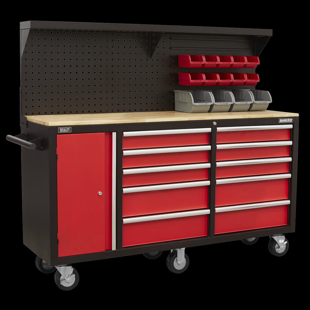 Sealey AP6310 Mobile Workstation 10 Drawer with Backboard