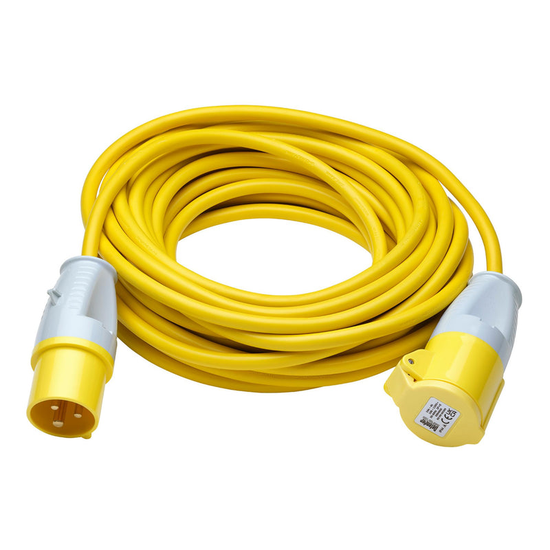 Defender E85121 110V Extension Lead Yellow 2.5mm², 16A, 14m - DR-36395 - Defender - Trade Counter Direct