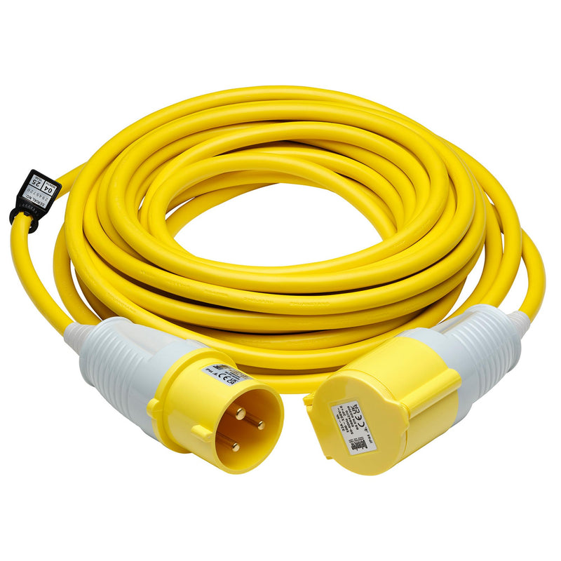 Defender E85240 110V Extension Lead, Yellow, 4mm², 32A, 14m - DR-35819 - Defender - Trade Counter Direct