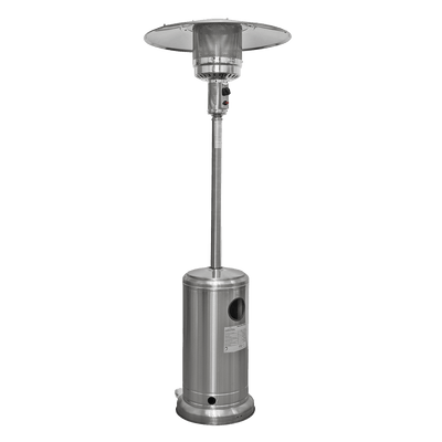 Dellonda 13kW Stainless Steel Commercial Gas Outdoor Garden Patio Heater, Wheels - DG2 - DG2 - Sealey Tools UK - Trade Counter Direct