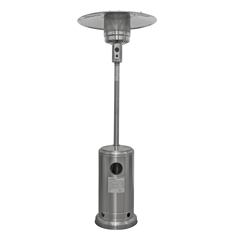 Dellonda 13kW Stainless Steel Commercial Gas Outdoor Garden Patio Heater, Wheels - DG2 - DG2 - Sealey Tools UK - Trade Counter Direct