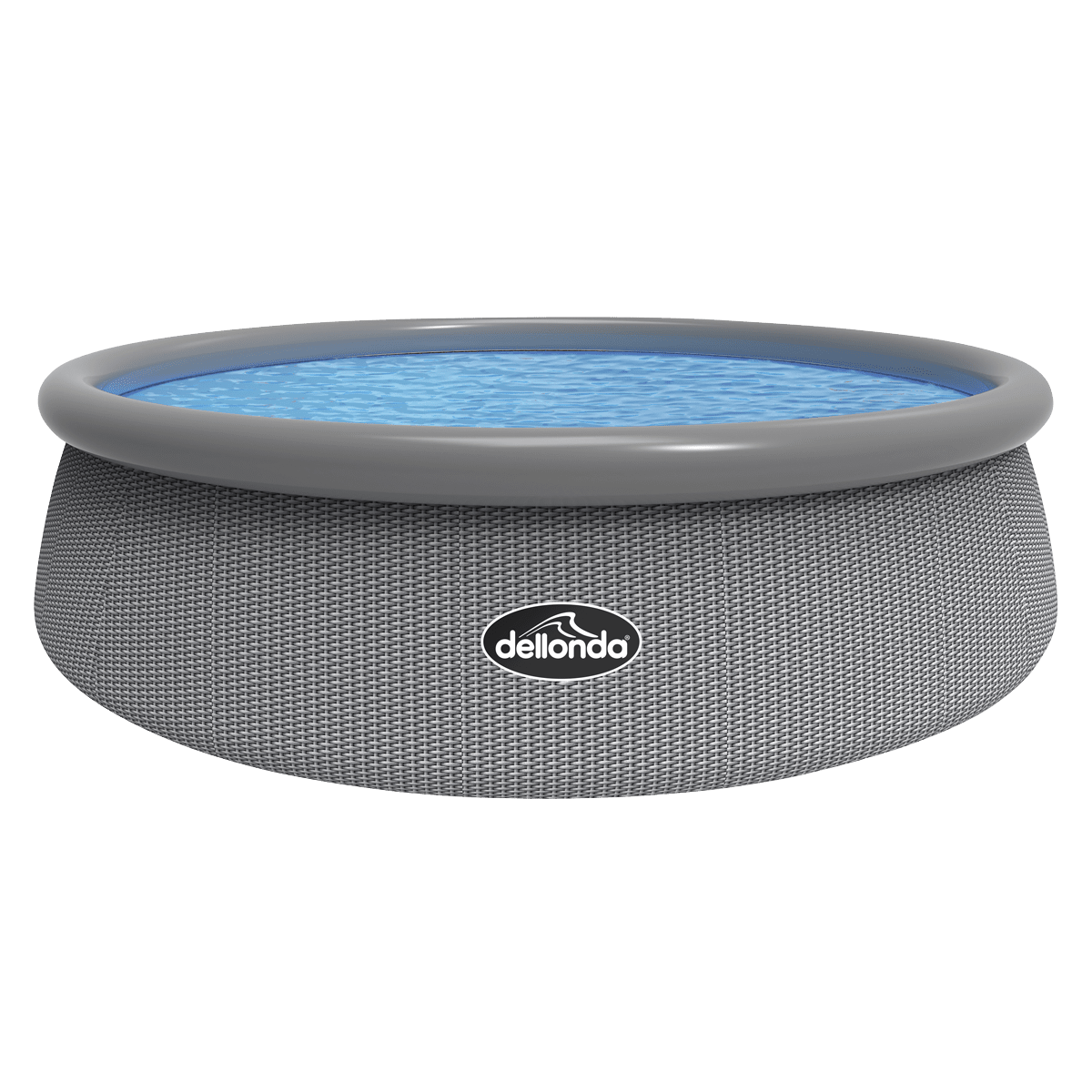 Dellonda 15ft Ø450cm Round Garden Kids Paddling Swimming Pool & Pump Grey Rattan - DL18 - DL18 - Sealey Tools UK - Trade Counter Direct