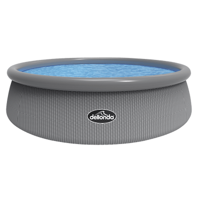 Dellonda 15ft Ø450cm Round Garden Kids Paddling Swimming Pool & Pump Grey Rattan - DL18 - DL18 - Sealey Tools UK - Trade Counter Direct