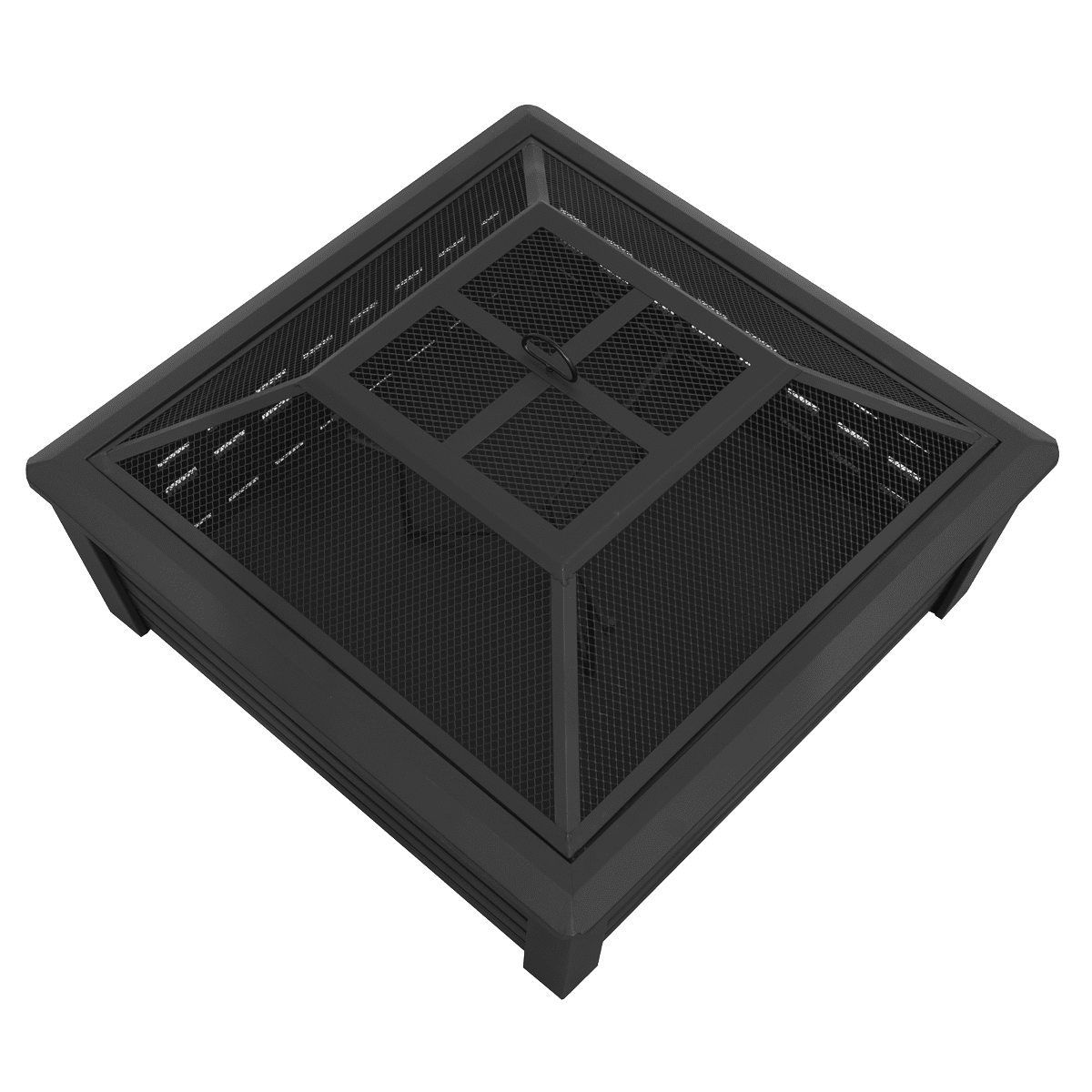 Dellonda 35" Square Outdoor Fire Pit, Black - DG43 - DG43 - Sealey Tools UK - Trade Counter Direct