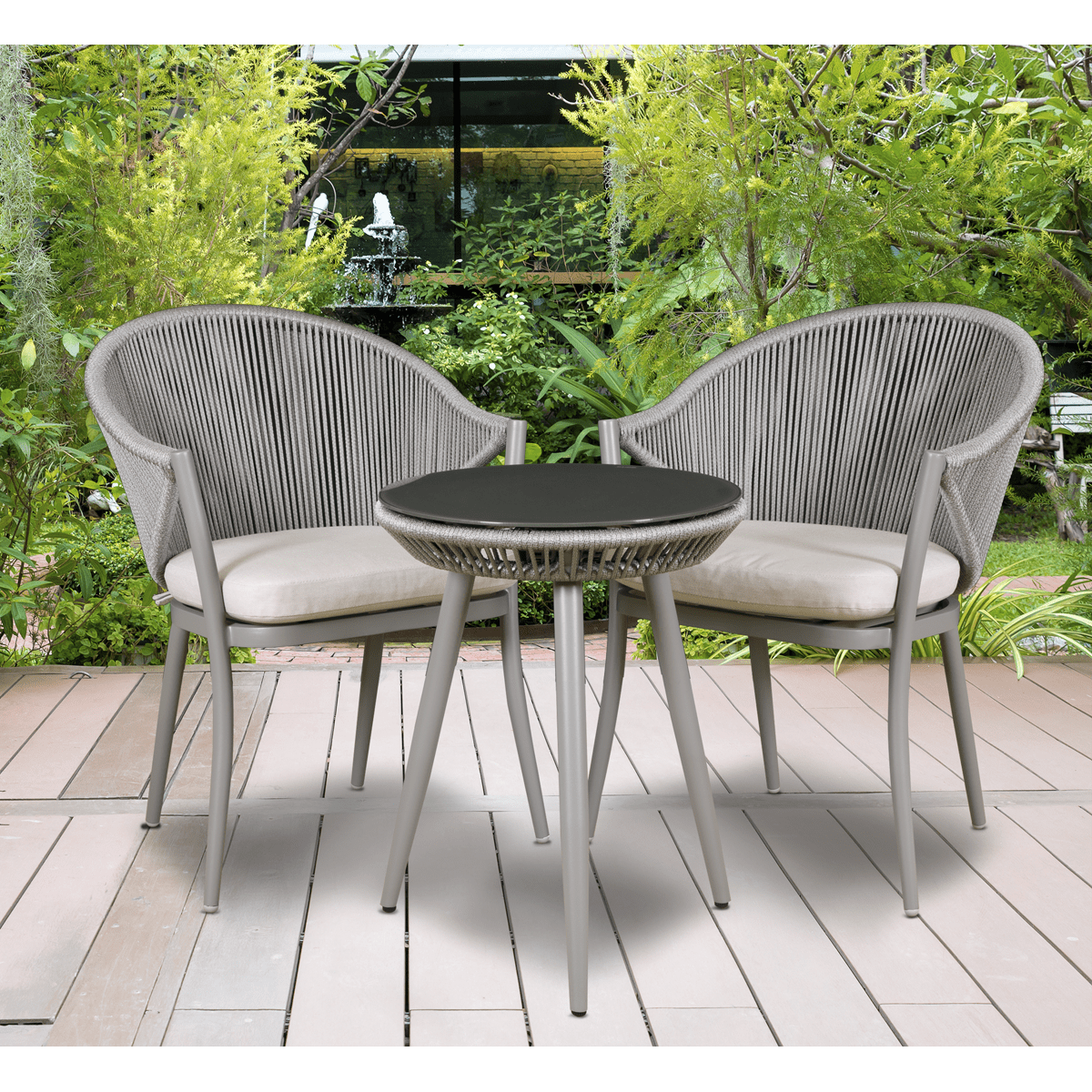 Dellonda Echo 3 Piece Aluminium Balcony Set with Tempered Glass Top - DG58 - DG58 - DG58 - Sealey Tools UK - Trade Counter Direct