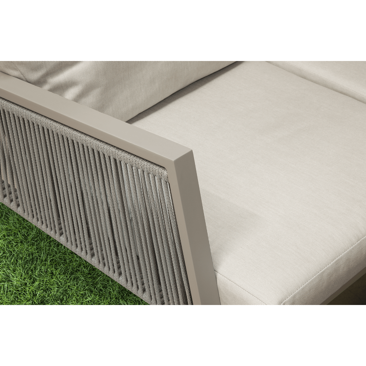 Dellonda Fusion 4 Piece Outdoor Garden Corner Sofa & Coffee Table Set, Aluminium - DG57 - DG57 - Sealey Tools UK - Trade Counter Direct