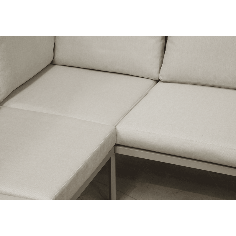 Dellonda Fusion 4 Piece Outdoor Garden Corner Sofa & Coffee Table Set, Aluminium - DG57 - DG57 - Sealey Tools UK - Trade Counter Direct