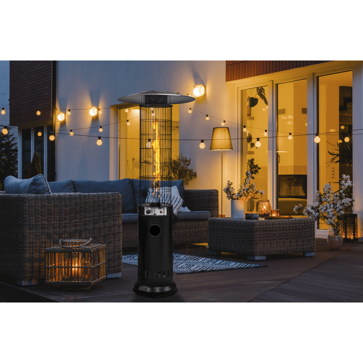 Dellonda Gas Patio Heater 13kW for Commercial & Domestic Use, Black - DG124 - DG124 - Sealey Tools UK - Trade Counter Direct