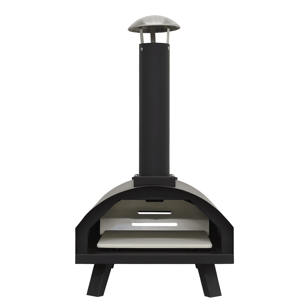 Dellonda Portable Wood - Fired 14" Pizza Oven and Smoking Oven, Black/Stainless Steel - DG10 - DG10 - Sealey Tools UK - Trade Counter Direct
