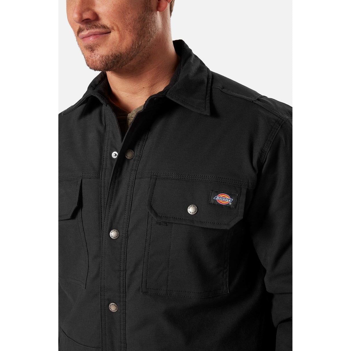 Dickies Flex Duck Shirt Jacket - Black (DK0A4XUYBLK1007) - 36233-67590-03 - Dickies - Trade Counter Direct