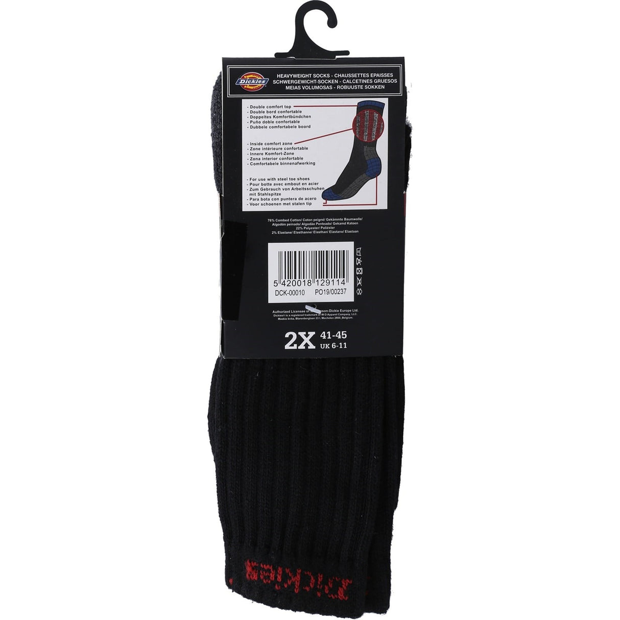 Dickies Industrial Work Socks - Multicoloured (DK0A4XSBAS01003) - 36469-67974-01 - Dickies - Trade Counter Direct