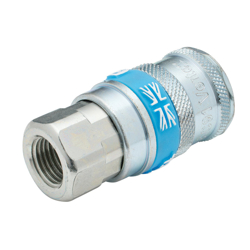 Draper 1/4" BSP Taper Female Thread Vertex Air Coupling (Sold Loose) - DR-51384 - Draper - Trade Counter Direct