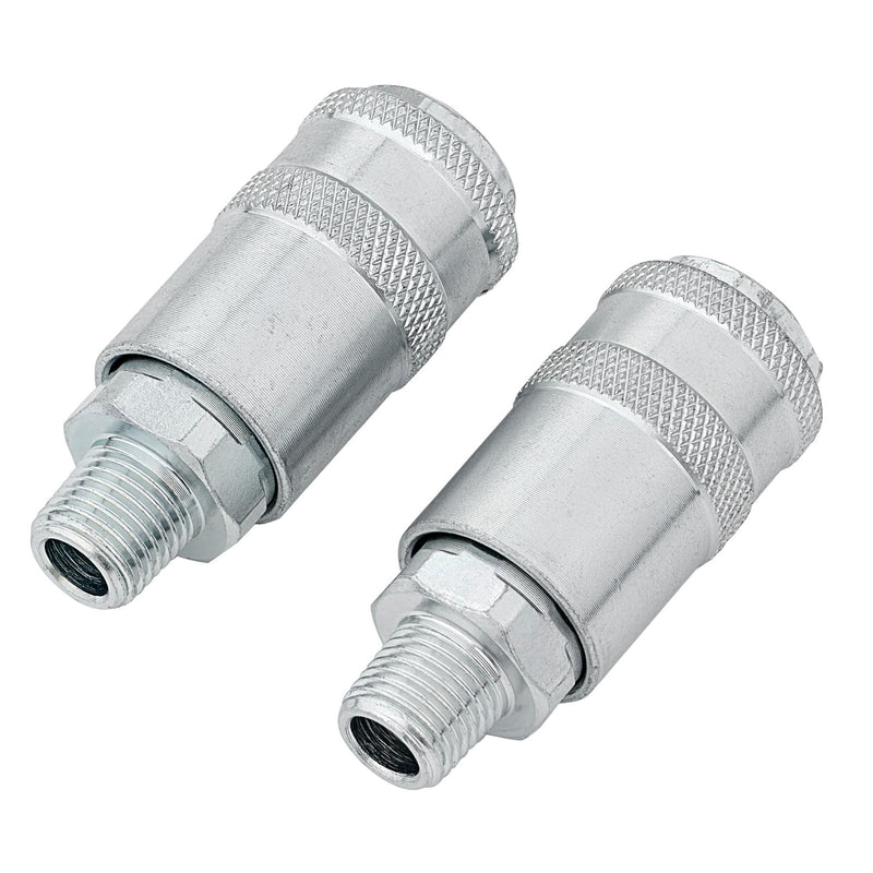 Draper 1/4" Male Quick Coupling (Pack of 2) - DR-70863 - Draper - Trade Counter Direct