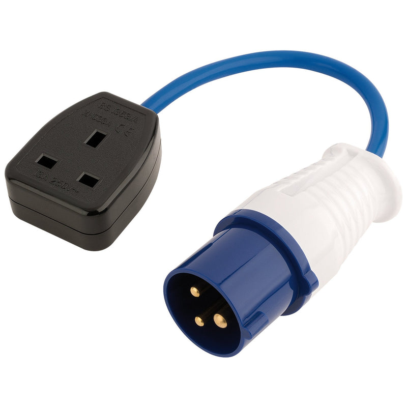 Draper 230V Adaptor Lead with 16A Plug to 13A Socket - DR-17573 - Draper - Trade Counter Direct