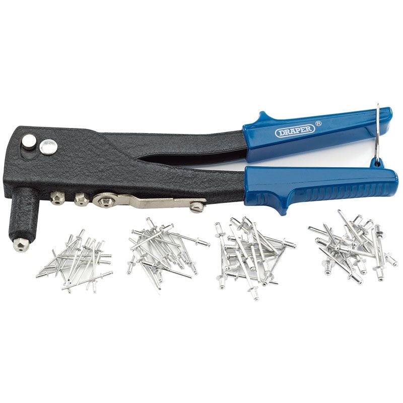 Draper 265KA Hand Riveter Kit for Aluminium Rivets - (27847) - DR-27847 - Draper - Trade Counter Direct