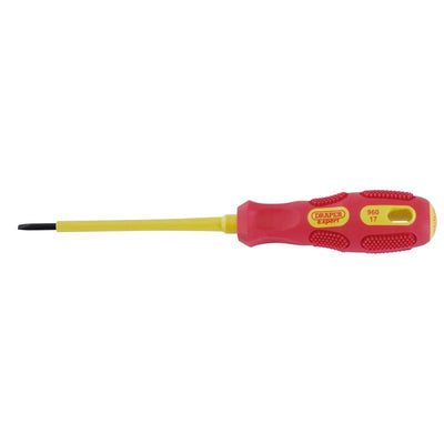 Draper 960 VDE Approved Fully Insulated Plain Slot Screwdriver, 2.5 x 75mm (Display Packed) - (69211) - DR-69211 - Draper - Trade Counter Direct
