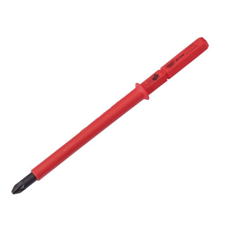 Draper 9651PZ XP1000 VDE PZ Type Interchangeable Screwdriver Blade, No.2 x 100mm - (24746) - DR-24746 - Draper - Trade Counter Direct
