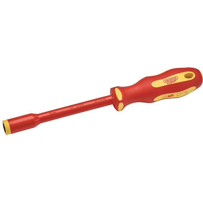 Draper 965/NR Ergo Plus VDE Fully Insulated Nut Driver, 8mm - (99487) - DR-99487 - Draper - Trade Counter Direct