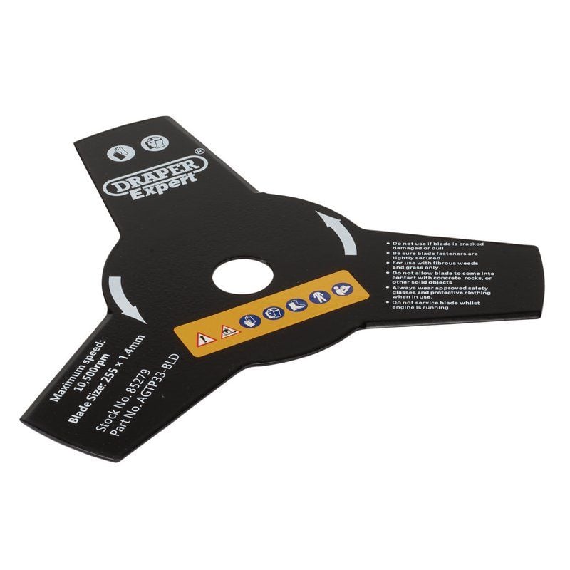 Draper AGTP33 - BLD 3 - Tooth Brush Cutter Blade, 255mm - (85279) - DR-85279 - Draper - Trade Counter Direct
