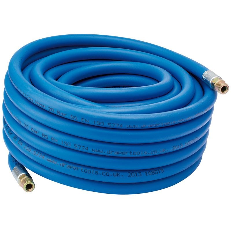 Draper AH15M6 Air Line Hose, 15m, 1/4"/6mm Bore, 1/4" BSP - (38285) - DR-38285 - Draper - Trade Counter Direct