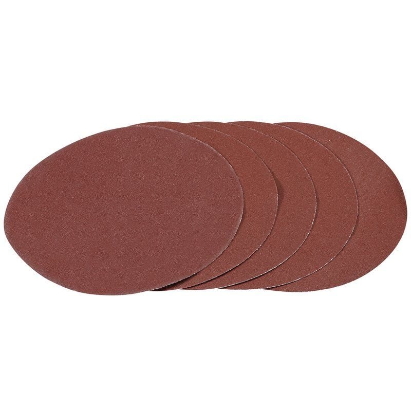 Draper APT257 Hook and Loop Aluminium Oxide Sanding Discs, 180mm, 120 Grit (Pack of 5) - (93427) - DR-93427 - Draper - Trade Counter Direct
