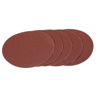 Draper APT257 Hook and Loop Aluminium Oxide Sanding Discs, 180mm, 60 Grit (Pack of 5) - (93388) - DR-93388 - Draper - Trade Counter Direct