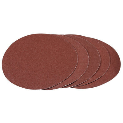 Draper APT257 Hook and Loop Aluminium Oxide Sanding Discs, 180mm, 80 Grit (Pack of 5) - (93422) - DR-93422 - Draper - Trade Counter Direct