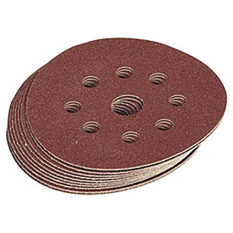 Draper Assorted Grit Hook and Loop Sanding Discs, 125mm (Pack of 10) - DR-63372 - Draper - Trade Counter Direct