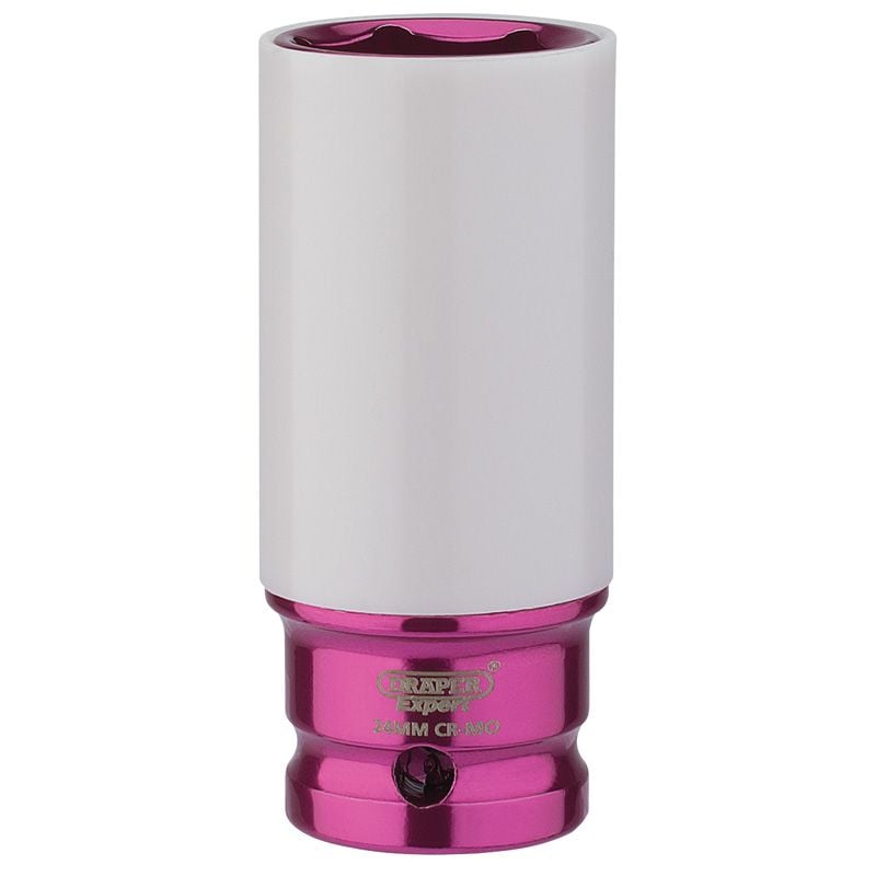Draper AWNS/24MM 1/2" Sq. Dr. HI - TORQ Wheel Nut Socket for Alloy Wheels (24mm) - (83059) - DR-83059 - Draper - Trade Counter Direct